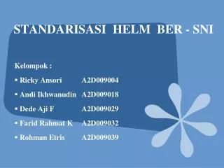 standarisasi helm ber sni