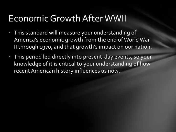 economic growth after wwii