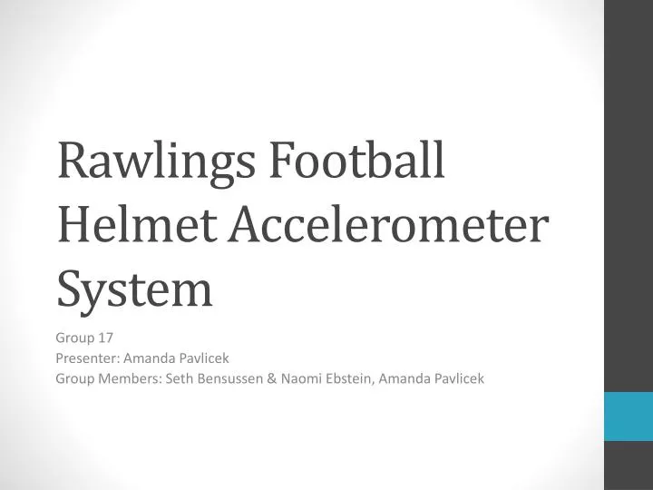 rawlings football helmet accelerometer system