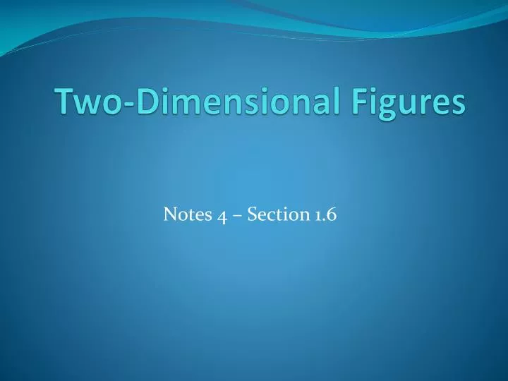 two dimensional figures