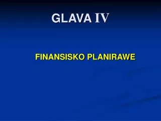 glava iv
