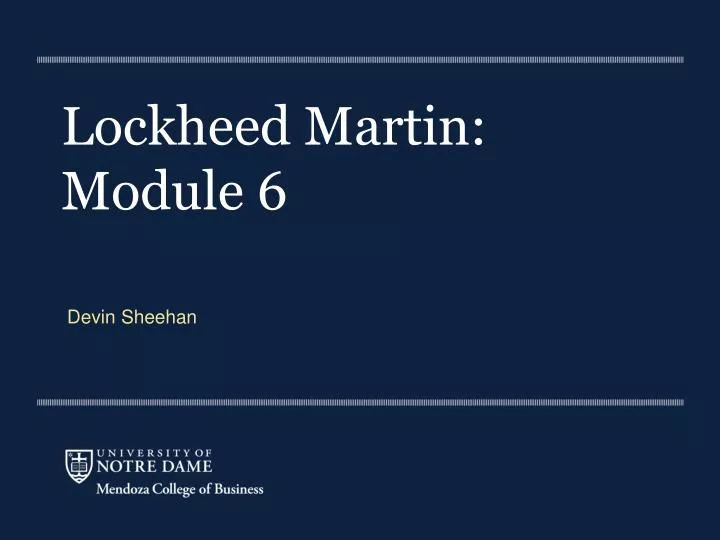 lockheed martin module 6