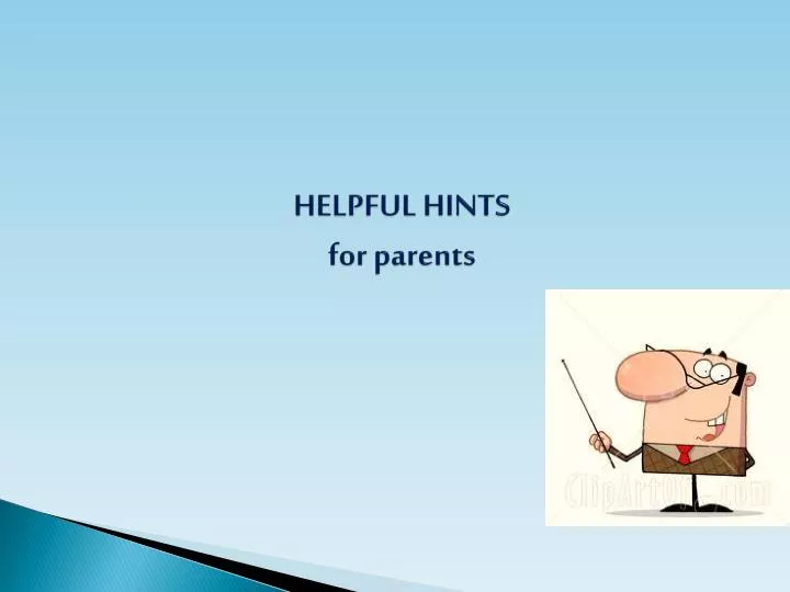 helpful hints for parents