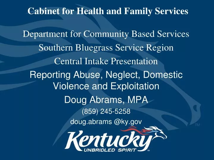 Ppt Cabinet For Health And Family Services Powerpoint