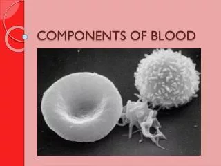 COMPONENTS OF BLOOD