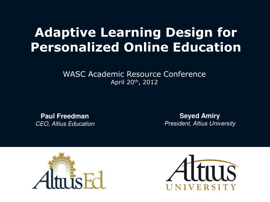 PPT - Adaptive Learning Design for Personalized Online Education ...