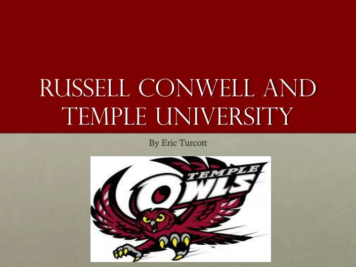 russell conwell and temple university