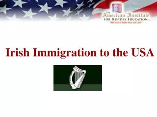 Irish Immigration to the USA