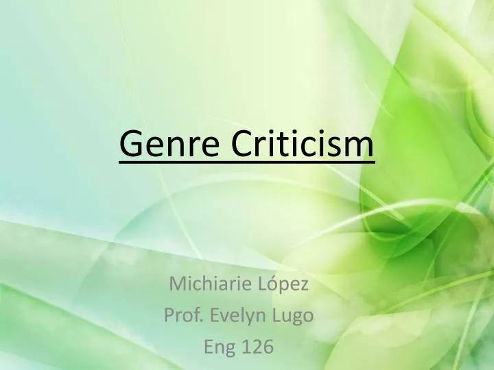 genre criticism