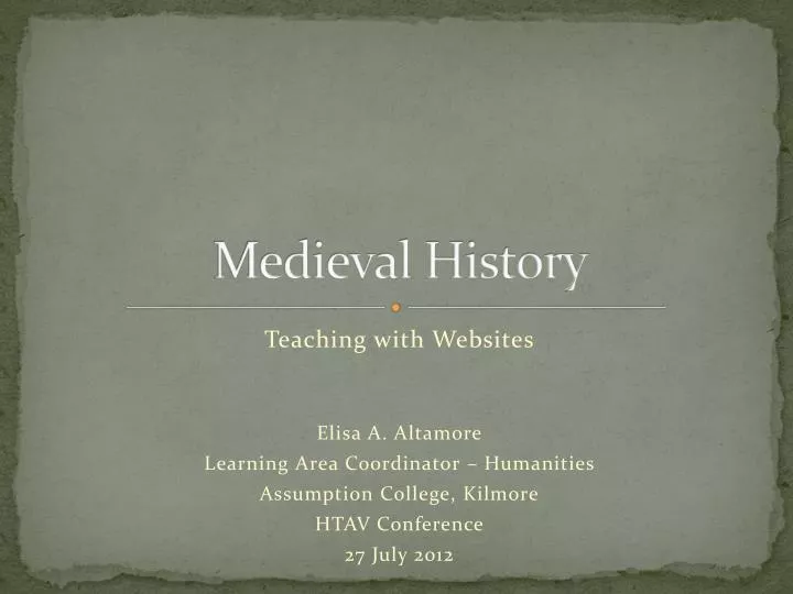 medieval history