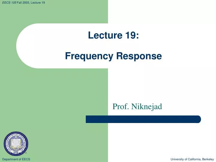 lecture 19 frequency response