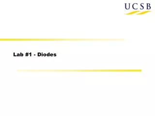 Lab #1 - Diodes