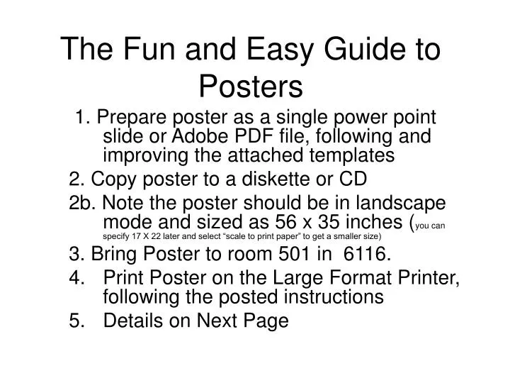 the fun and easy guide to posters