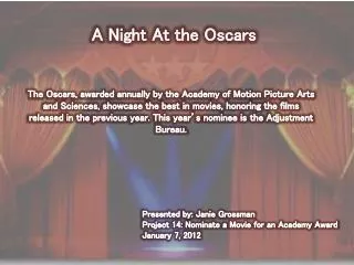 A Night At the Oscars