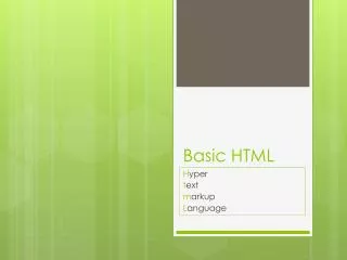 basic html
