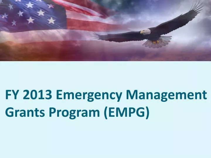 fy 2013 emergency management grants program empg