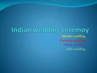 Indian wedding ceremoy