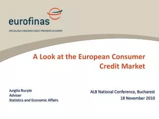 A Look at the European Consumer Credit Market