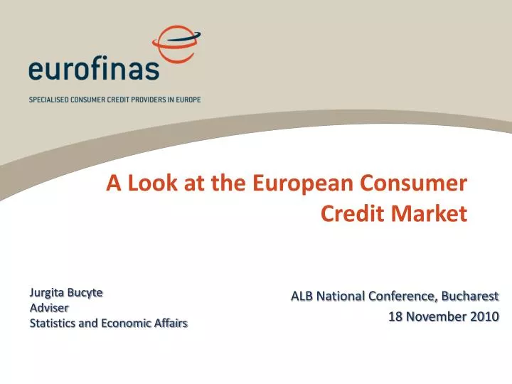 a look at the european consumer credit market