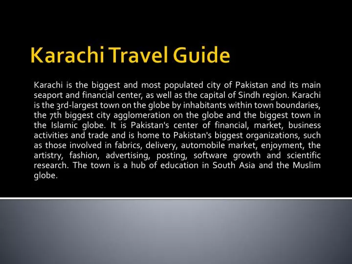 karachi travel guide