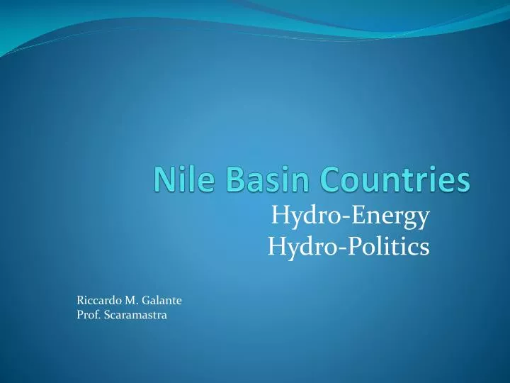 nile basin countries