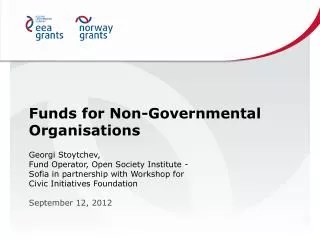 Funds for Non-Governmental Organisations
