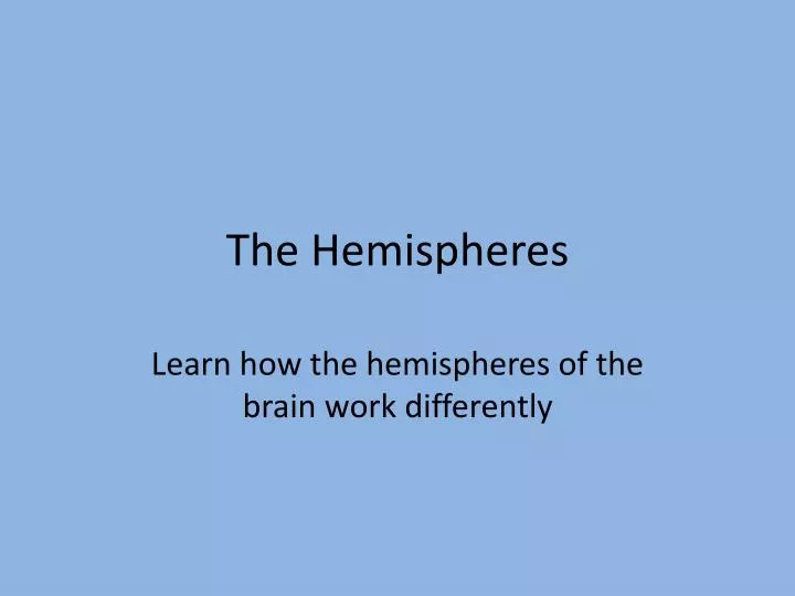 the hemispheres