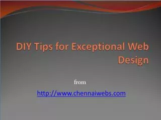 DIY Tips for Exceptional Web Design