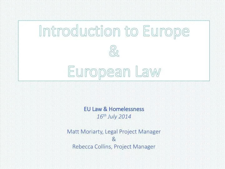 introduction to europe european law