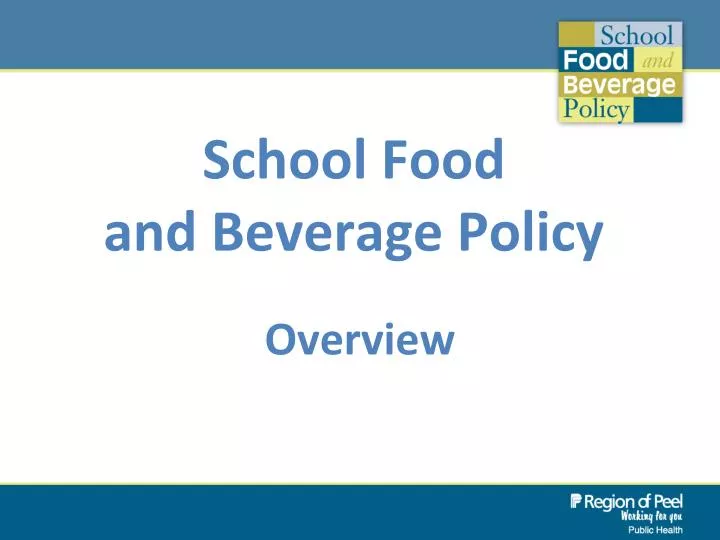 school food and beverage policy