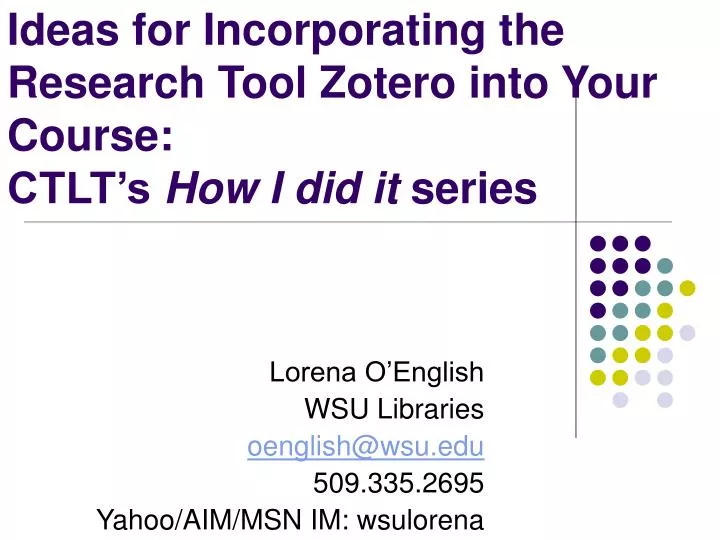ideas for incorporating the research tool zotero into your course ctlt s how i did it series
