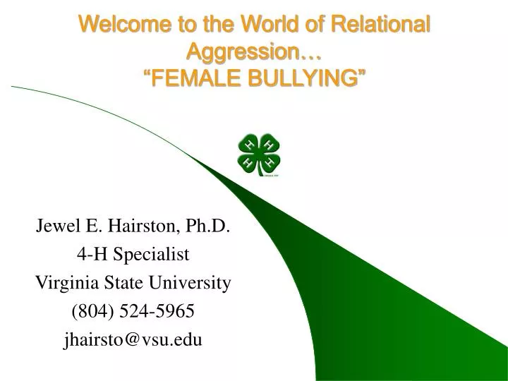 welcome to the world of relational aggression female bullying