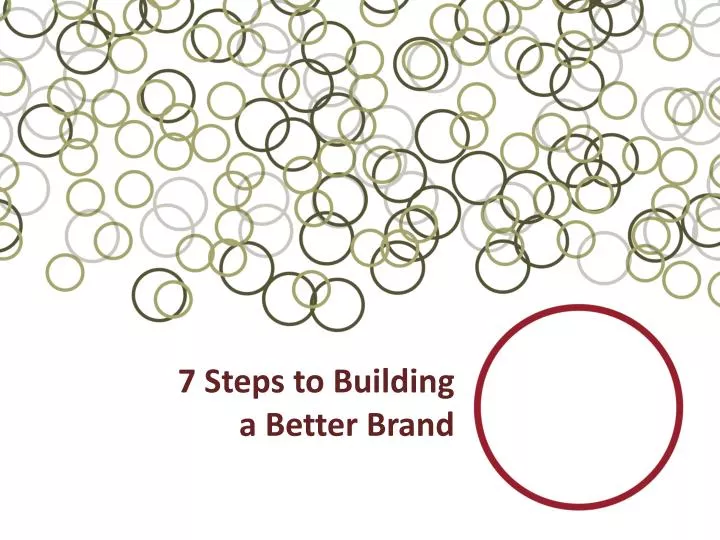 7 steps to building a better brand