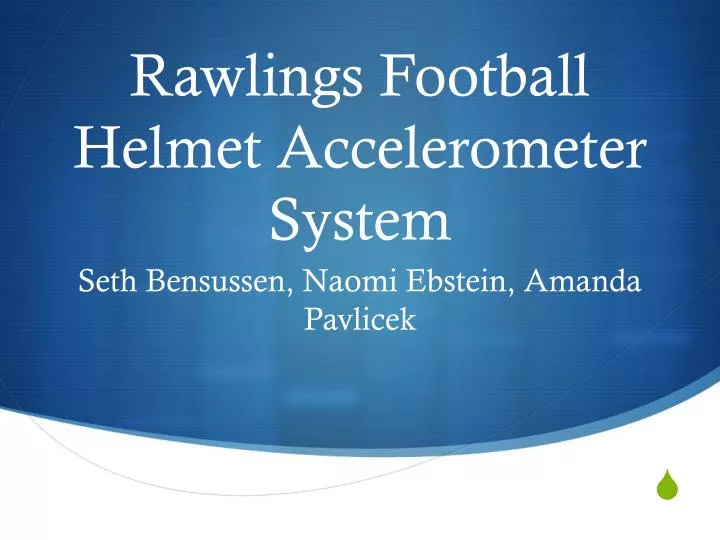 rawlings football helmet accelerometer system