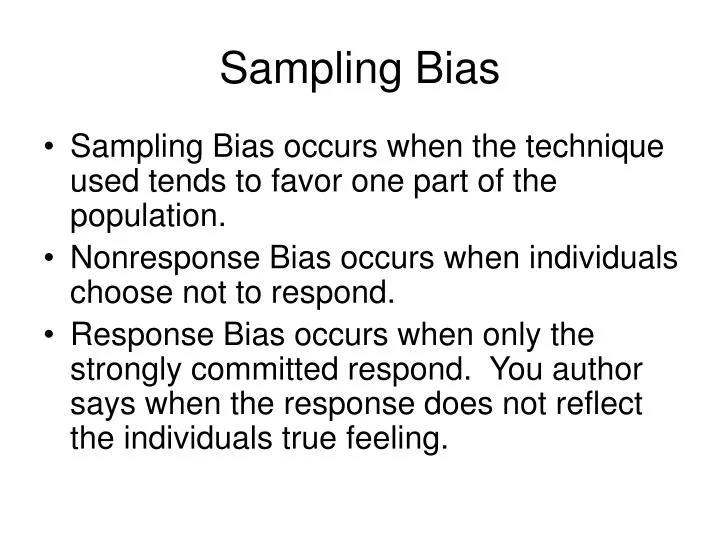 sampling bias