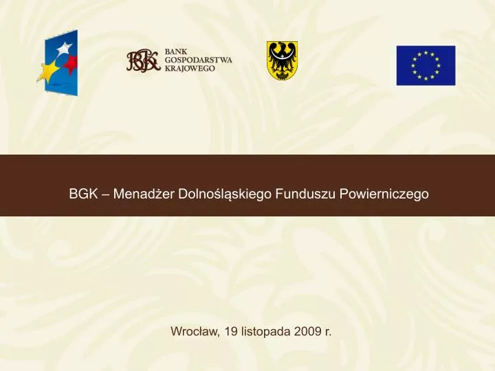 bgk menad er dolno l skiego funduszu powierniczego