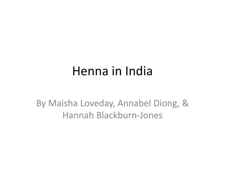 henna in india