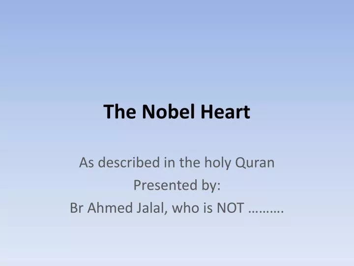 the nobel heart