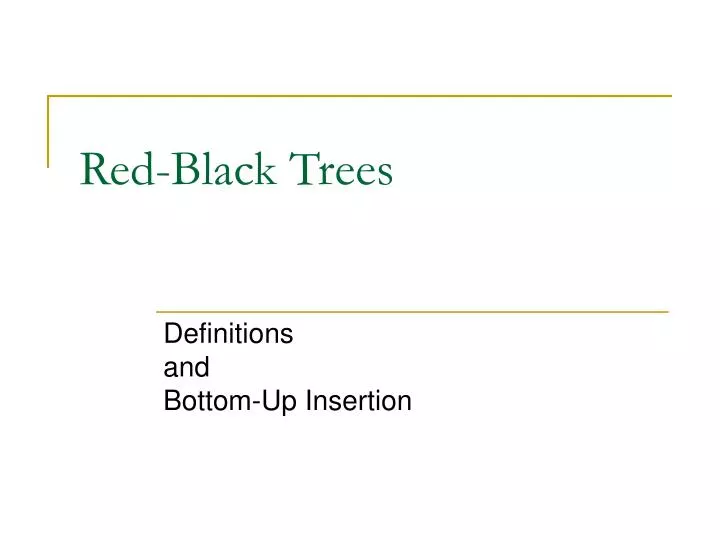 red black trees