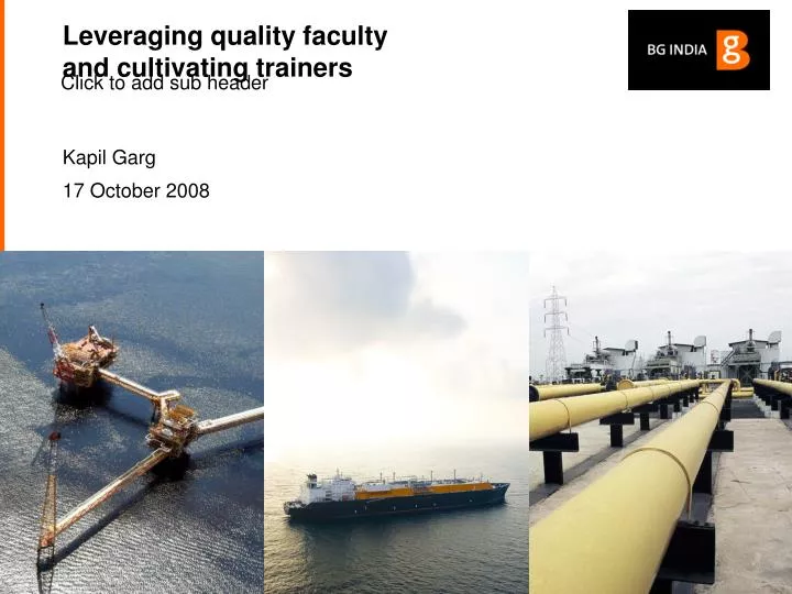 leveraging quality faculty and cultivating trainers