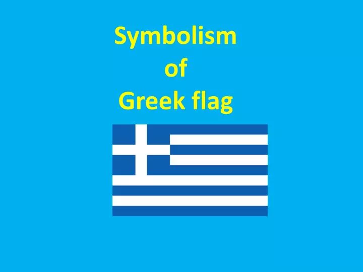 symbolism of greek flag