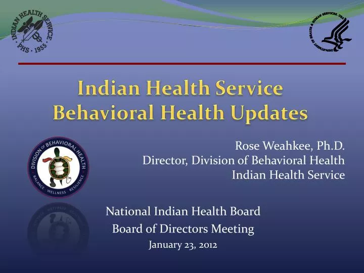 indian health service behavioral health updates