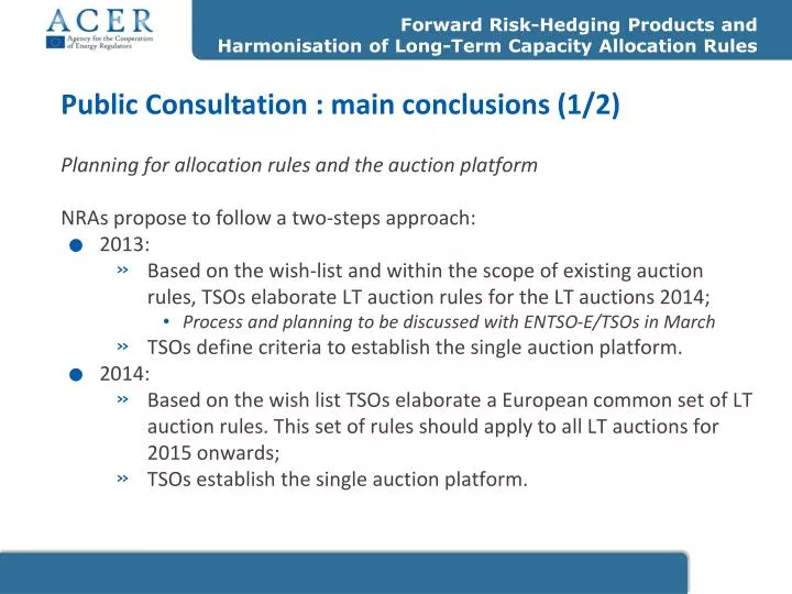 public consultation main conclusions 1 2