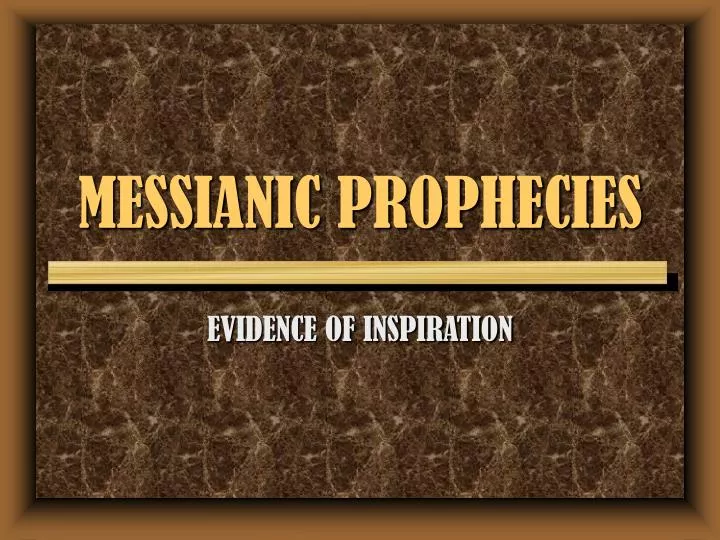 messianic prophecies