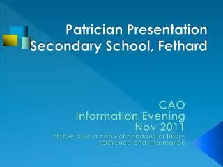 Patrician Presentation Secondary School, Fethard