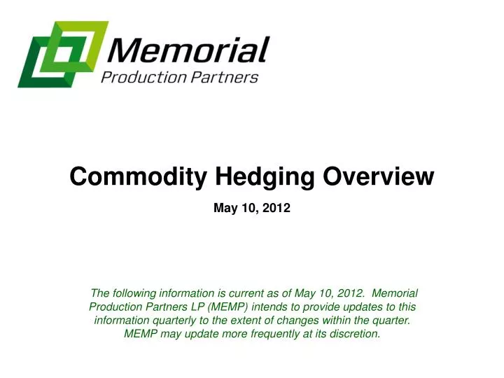 commodity hedging overview