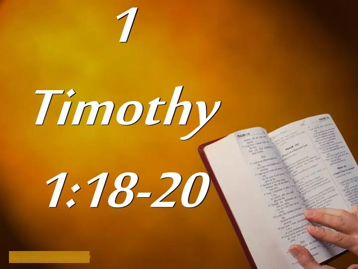 1 timothy 1 18 20