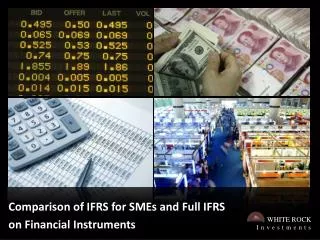 Comparison of IFRS for SMEs and Full IFRS on Financial Instruments