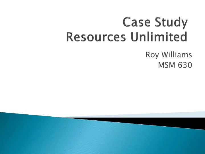 case study resources unlimited