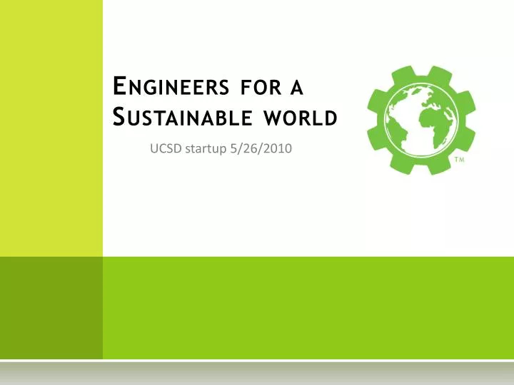 engineers for a sustainable world